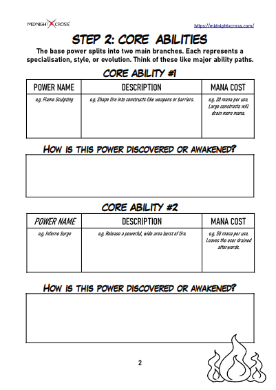 Power System Skill Tree Worksheet Preview 2
